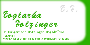 boglarka holzinger business card